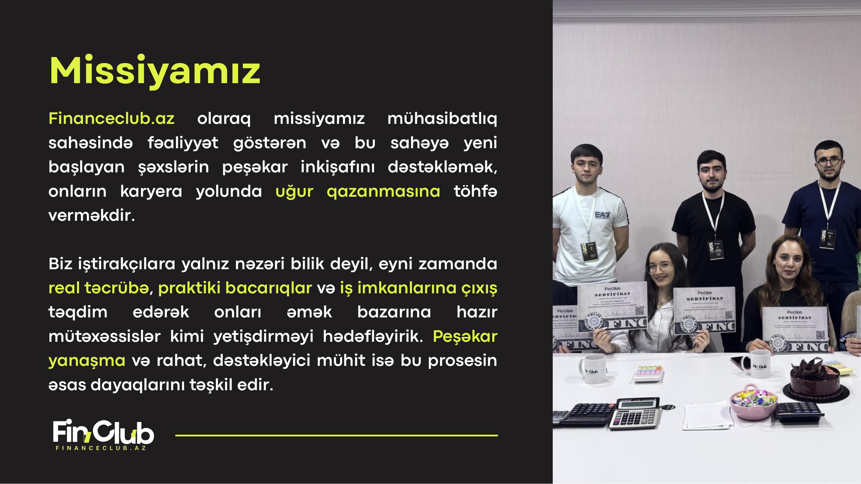 Fin Club sertifikat təqdimatı